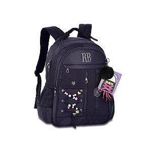 MOCHILA COSTAS REBECCA BONBON JUVENIL BEADED FUN PRETA