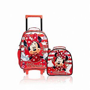 MOCHILA CARRINHO INFANTIL + LANCHEIRA TÉRMICA MINNIE
