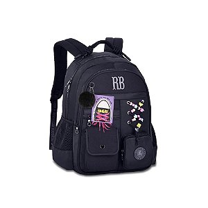 Mochila de Costas ESCOLAR Beaded Fun Preto - Rebecca Bonbon