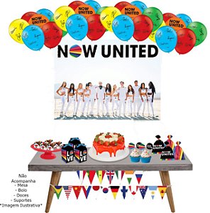 Decoração Aniversário Now United Completo Novidade Festa