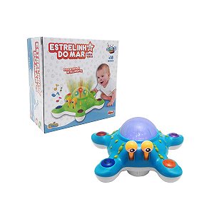 Brinquedo Estrelinha Do Mar 3D Bate Volta Som Luz Para Bebe