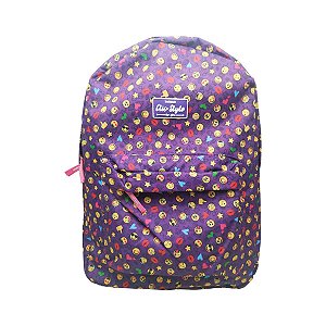 Mochila Emoticons Carinhas Roxo Clio Style MF9010