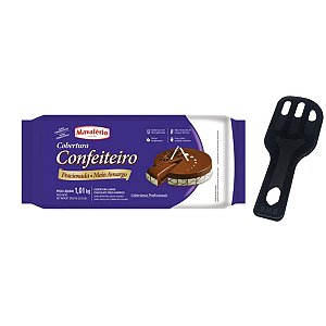 Chocolate Ao Leite 1,01kg Confeiteiro Mavalério + Brinde