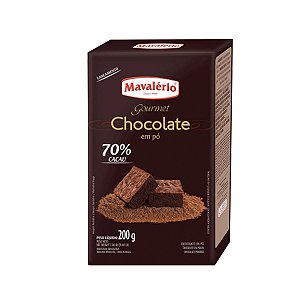 Chocolate Em Pó Para Bolo E Doce 200g Gourmet 70% De Cacau