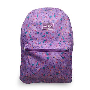 Bolsa Mochila Escolar Feminina Lhama G Roxo Faculdade 2021