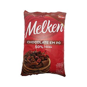 Chocolate Em Pó 50% Cacau Melken Para Bolo E Doce 1.050kg