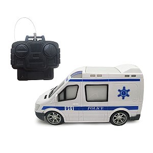 Carro De Polícia Vermelho Controle Remoto Com Fio Infantil - Shop