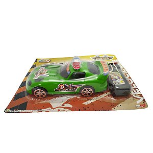 Carrinho De Polícia Verde Controle Remoto Com Fio Infantil
