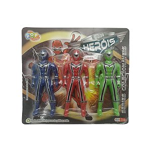 3 Bonecos Pop Heróis Séries Colecionáveis Brinquedo Infantil