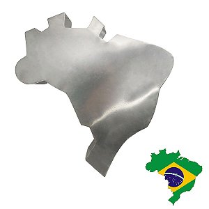 Forma De Bolo Mapa Do Brasil De Alumínio Grande Confeitaria