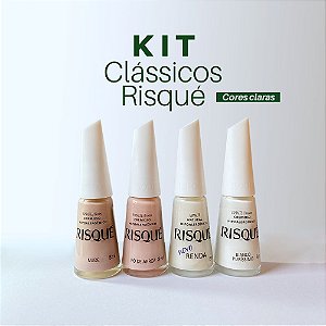 Kit Clássicos Risqué - Esmaltes Cores Claras