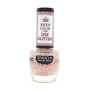 Esmalte Studio 35 | Keep Calm and Use Glitter - #FlocosDeNeve