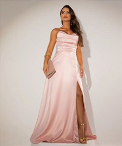 VESTIDO LONGO TOMARA QUE CAIA FENDA
