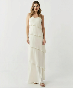 VESTIDO LONGO VIES CAMADA DIAGONAL