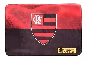 Tapete Entrada Ou Banheiro 40x60cm Poliéster Flamengo