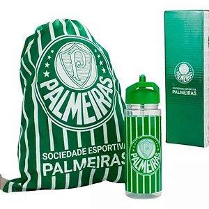 Garrafa Plástica Do Palmeiras Com Mochila Tipo Saco