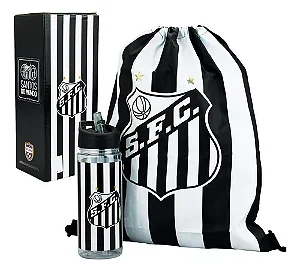 Garrafa Plástica Do Santos Fc Com Mochila Tipo Saco