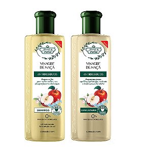 Flores e Vegetais Vinagre de Maçã Antirresíduos - Kit Shampoo e Condicionador