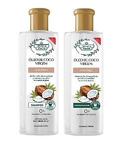 Flores e Vegetais Óleo de Coco Virgem - Kit Shampoo e Condicionador