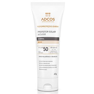 Adcos Protetor Solar Mousse Mineral FPS50 Tonalizante 40g - Beige