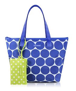Bolsa Azul com Niqueleira Dots Jacki Design