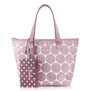 Bolsa Rosa com Niqueleira Dots Jacki Design 