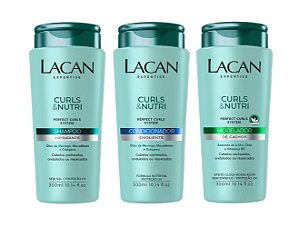 Lacan Curls e Nutri - Kit Shampoo Condicionador e Modelador de Cachos