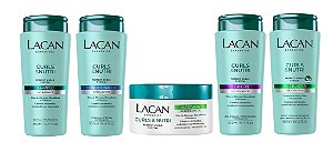 Lacan Curls e Nutri - Kit Shampoo Condicionador Máscara Leave-in e Modelador de Cachos