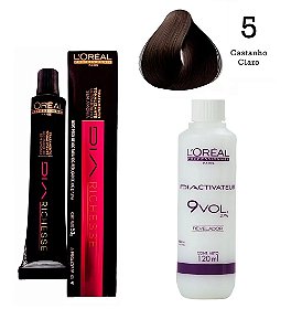 Loreal Diarichesse 5 Castanho Claro 50g + Revelador 9vol