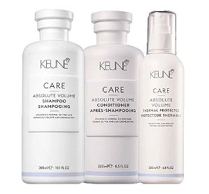 Keune Absolute Volume - Kit Shampoo Condicionador e Protetor Térmico