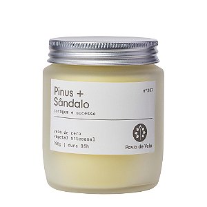 Pavio de Vela Vela Aromática Pinus e Sândalo 35h 190g