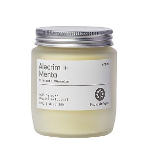 Pavio de Vela Vela Aromática Alecrim e Menta 35h 190g