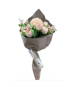 Klaroma Bouquet Rosa com Mini Spray Rosa e Almíscar