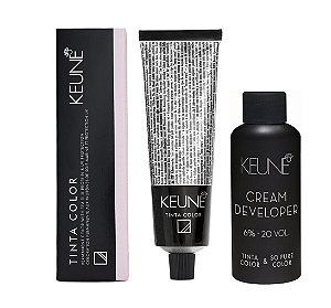 Keune Tinta Color 9.28 Louro Muito Claro Pérola Marrom + Developer 20vol