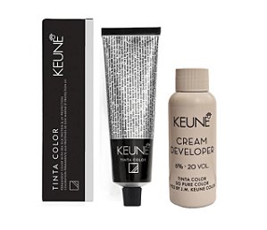 Keune Tinta Color 10.08 Louro Extra Claro Natural Marrom + Developer 20vol