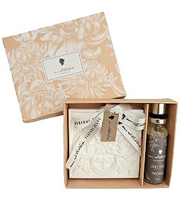 M Victoria Peônia - Gesso Perfumado Quadrado Floral