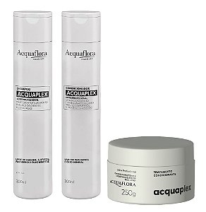 Acquaflora Kit Shampoo Condicionador e Máscara Acquaplex