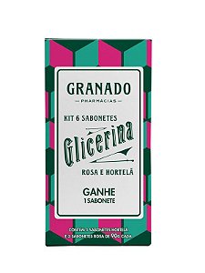 Granado Glicerina Kit de Sabonetes Rosa e Hortelã 6un