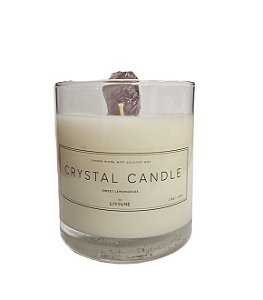 Lissone Vela Crystal Candle Média Ametista 210g