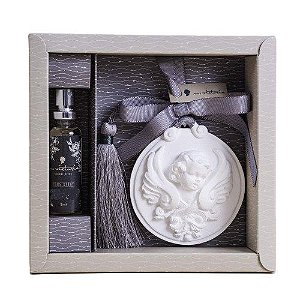 M Victoria Gesso Perfumado P Medalhão Anjo - Chá Branco