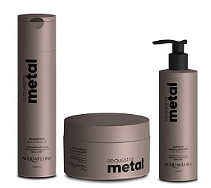 Acquaflora Sequestra Metal - Kit Shampoo Máscara e Leave-in