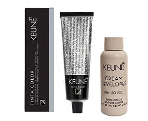 Keune Tinta Color 8.19 Louro Claro Cinza Mate + Developer 20vol