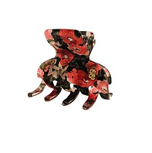 Bianca Piranha Madrid M Floral Preto e Vermelho 05 067 FL212