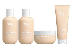 Magic Beauty Total Repair - Kit Shampoo Condicionador Máscara e Leave-in