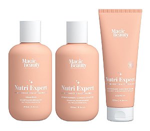 Magic Beauty Nutri Expert - Kit Shampoo Condicionador e Leave-in