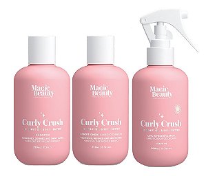 Magic Beauty Curly Crush - Kit Shampoo Condicionador e Umidificador de Cachos