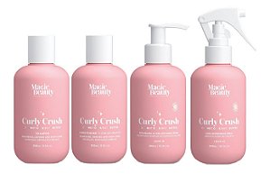 Magic Beauty Curly Crush - Kit Shampoo Condicionador Leave-in Ativador e Umidificador de Cachos