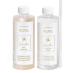 Greenswet Vanilla - Kit Refil Difusor + Refil Sabonete Líquido