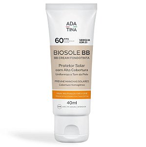 Ada Tina Biosole BB - Protetor Solar FPS60 Cor Vaniglia 40ml