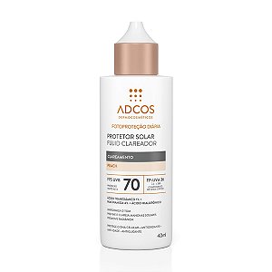 Adcos Fotoproteção - Protetor Solar Clareador Fluid FPS70 Peach 40ml